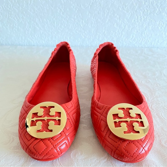 TORY BURCH
Coral Minnie embellished quilted leather ballet flats - Picture 7 of 13